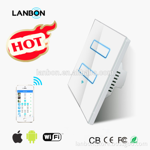 new lanbon 1/2/3 gang switch and curtain switch change freely, remote control via android and Iphone